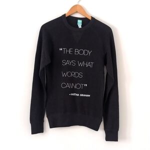 New Dance Yoga Gymnastics Quote Dark Gray Heather Slim Sweatshirt Sweater S XS